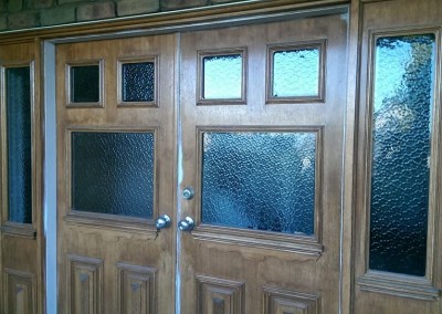 Glass inlay doors